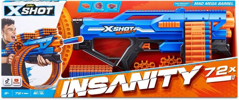 Zuru X-Shot Insanity Mad Barrel 72 Darts (36609) - φωτογραφία 2