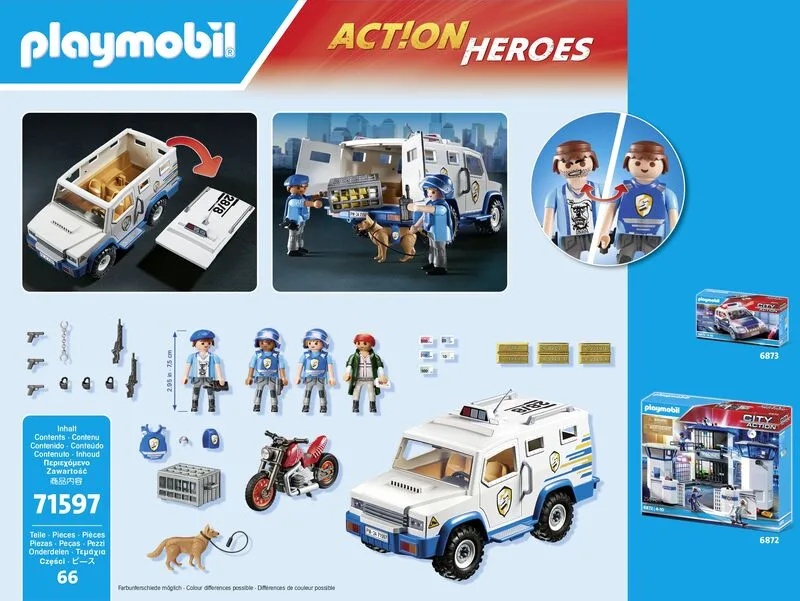Playmobil Action Heroes Όχημα χρηματαποστολής (71597) - φωτογραφία 7