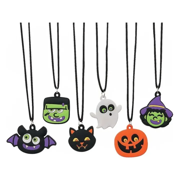 Κολιέ Halloween Με Φως Led-6 Σχέδια-1Τμχ (Α0822)