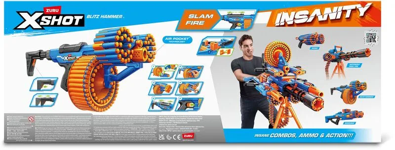 Zuru X-Shot Insanity Blitz Hammer 48 Darts (36917) - φωτογραφία 3
