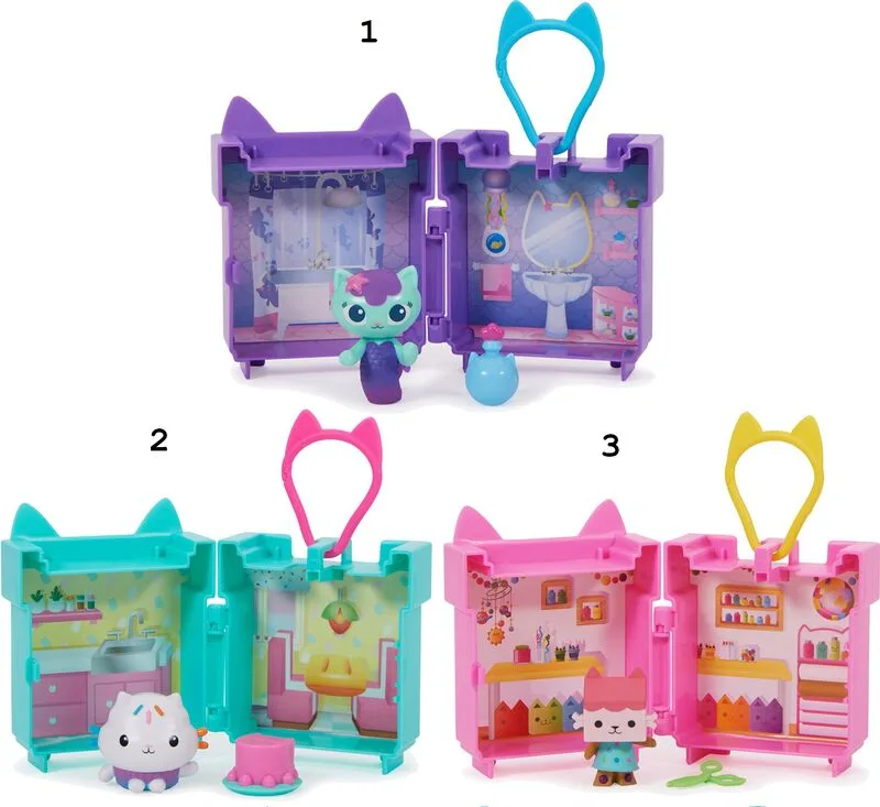 Gabby's Dollhouse Mini Σπιτάκια Με Κλιπ-3 Σχέδια (6065945) - φωτογραφία 2