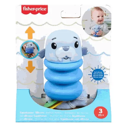Fisher Price Κουδουνίστρα Σιλικόνης Ζωάκι Ωκεανού Walrus - JHB56