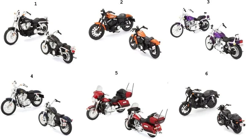 MS 1/18 Μηχανές Harley Davidson-6 Σχέδια (48/34360) - φωτογραφία 2