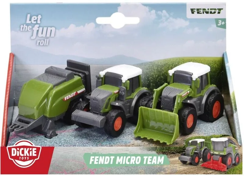 Dickie Freewheel Fendt Team Σετ Οχήματα 9cm-3 Σχέδια (203732001)