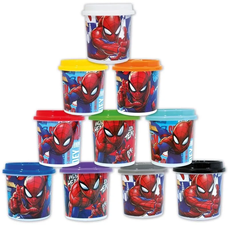 Spiderman Μονό Βαζάκι Πλαστελίνης-10 Σχέδια-1 Τμχ (1045-03623)