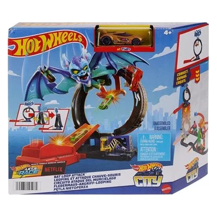 Mattel Hot Wheels Πίστα City Bat Loop Attack - HTN78