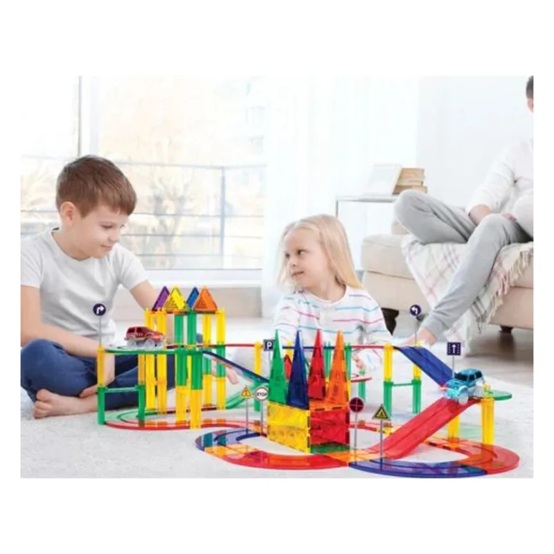 Picasso Tiles Magnetic Building Racing Track Set 80Τμχ (PTR80) - φωτογραφία 6