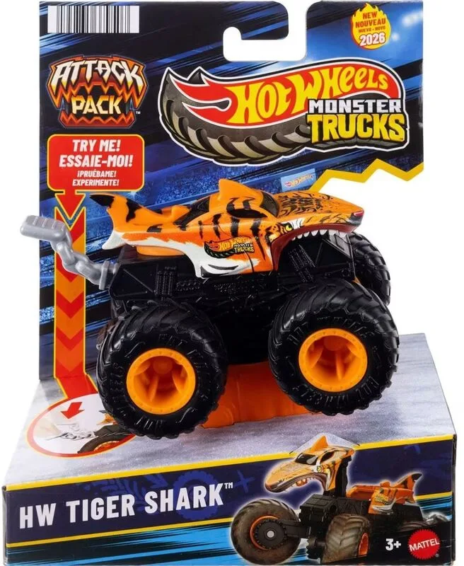 Hot Wheels Monster Trucks Οχήματα-Attack Pack-5 Σχέδια (JMK92)