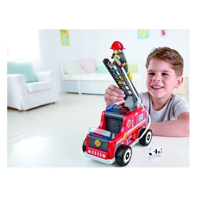 Hape Early Explorer Ξύλινο Rescue Team Πυροσβεστικό Όχημα (E3024A) - φωτογραφία 4