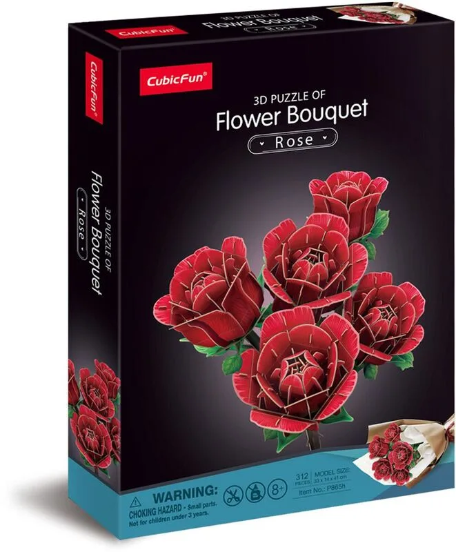 CubicFun Παζλ 3D Flower-Rose Bouquet 312Τμχ (P865h)