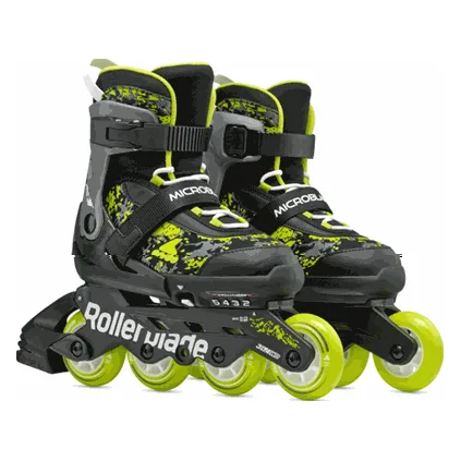 Rollerblade Αυξομειούμενα Πατίνια Microblade SL Μαύρο/Λάιμ 33-36,5 - 43.075154/BL/LIME/33