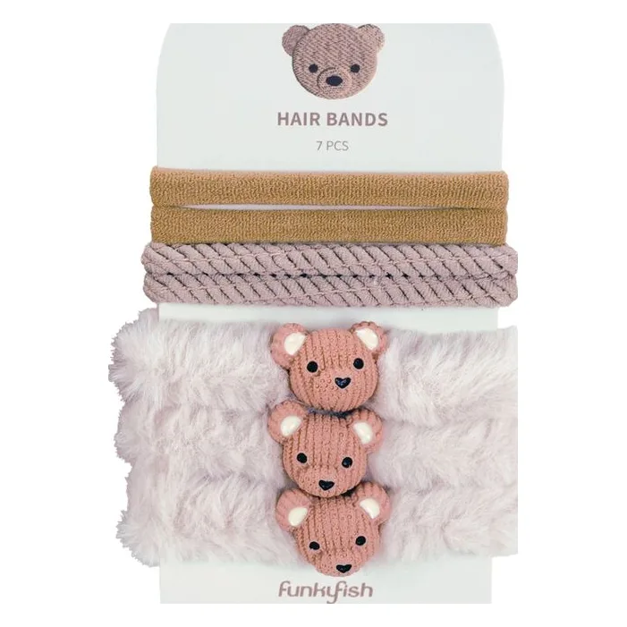 Funkyfish Bear Λαστιχάκια Μαλλιών White (300-30304)