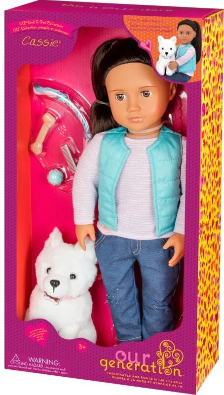 Our Generation Κούκλα Cassie With Pet Dog (BD31243Z) - φωτογραφία 2