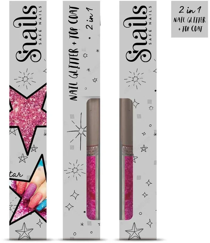 Snails Nail Glitter 2 Σε 1 Magic Dust Multi Pink (AE4924)