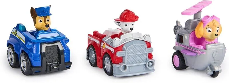 Paw Patrol Οχήματα Pull Back 3Τμχ (6070440)