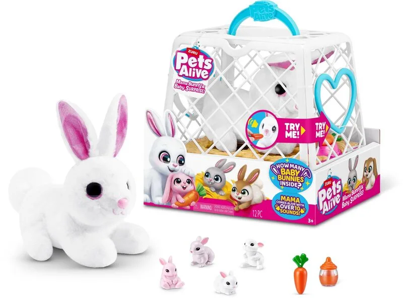 Zuru Λούτρινο Pets Alive Mama Bunny & Baby (9554)