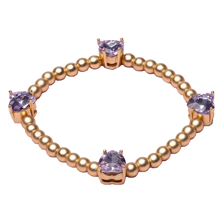 Great Pretenders βραχιόλι Boutique Chic χρυσό με λίθους αμέθυστου