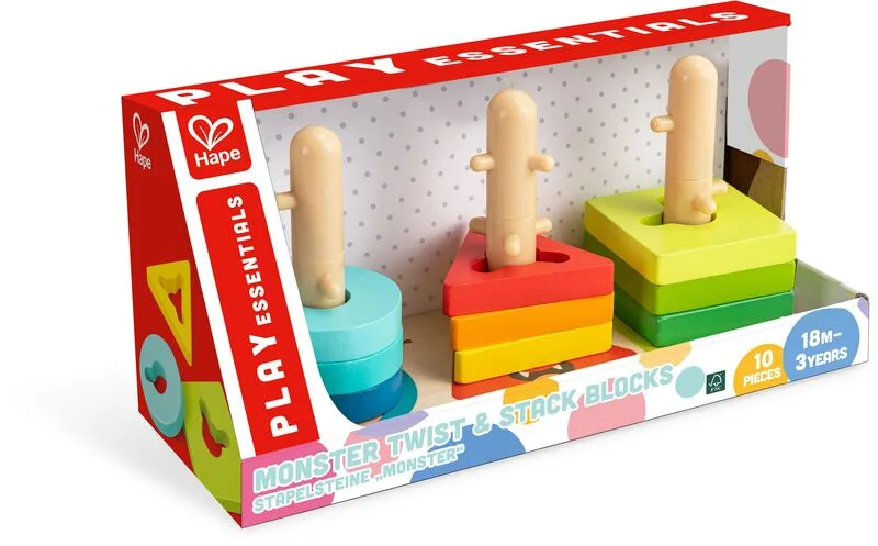 Hape Early Explorer Ξύλινα Τουβλάκια Monster (E0494) - φωτογραφία 2