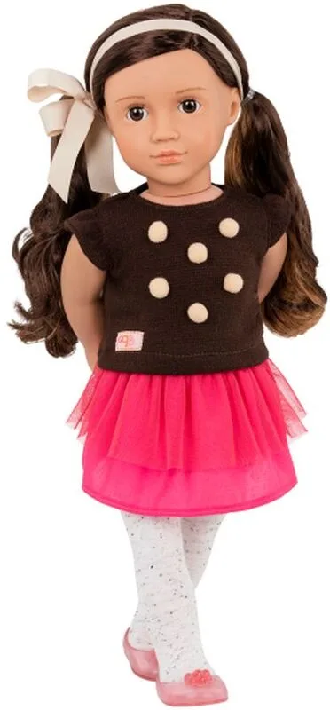 Our Generation Κούκλα Avia With Pom Pom & Polka Dot Tights (BD31257) - φωτογραφία 3