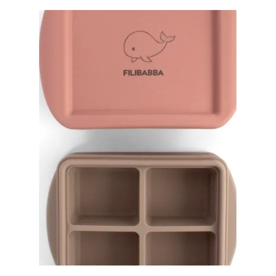 Filibabba Baby Food Freezer Tray 4x65ml – 2 Pack – Rose Mix