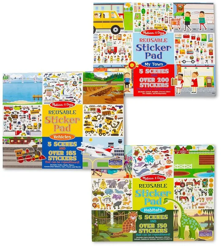 Melissa & Doug Επαναχρησιμοποιούμενα Αυτοκόλλητα-3 Σχέδια (6075360)