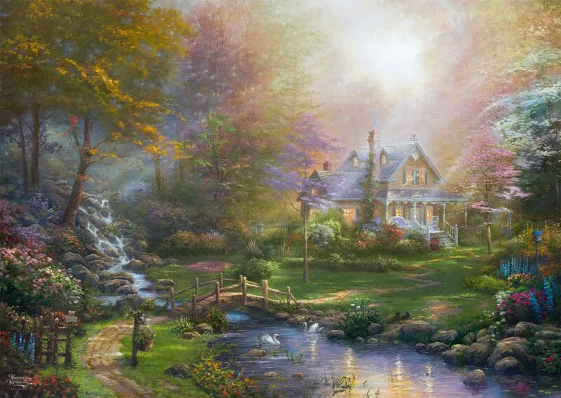 Παζλ Kinkade 1000-A Mother's Perfect Day (59776) - φωτογραφία 2