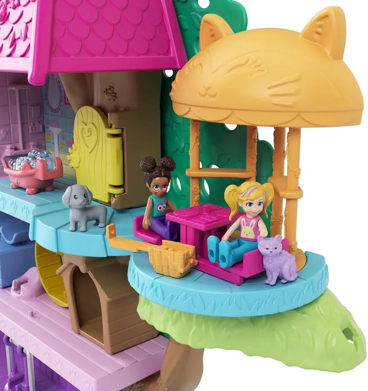 Polly Pocket Pollyville-Δεντρόσπιτο Pet Adventure (HHJ06) - φωτογραφία 3