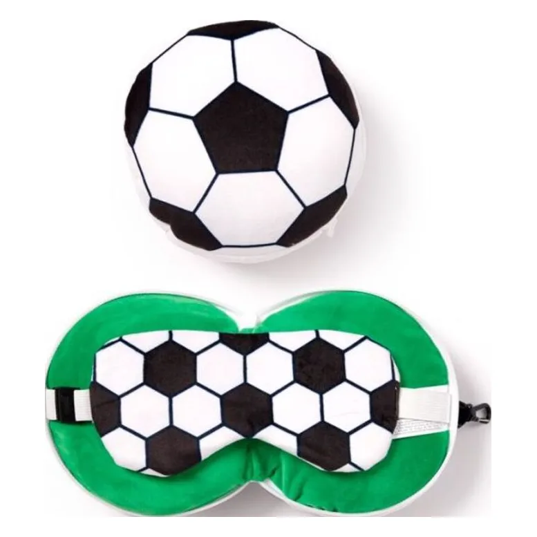 Puckator Relaxeazzz Μαξιλάρι Ταξιδιού & Μάσκα Ύπνου Μπάλα Ποδοσφαίρου (CUSH322)