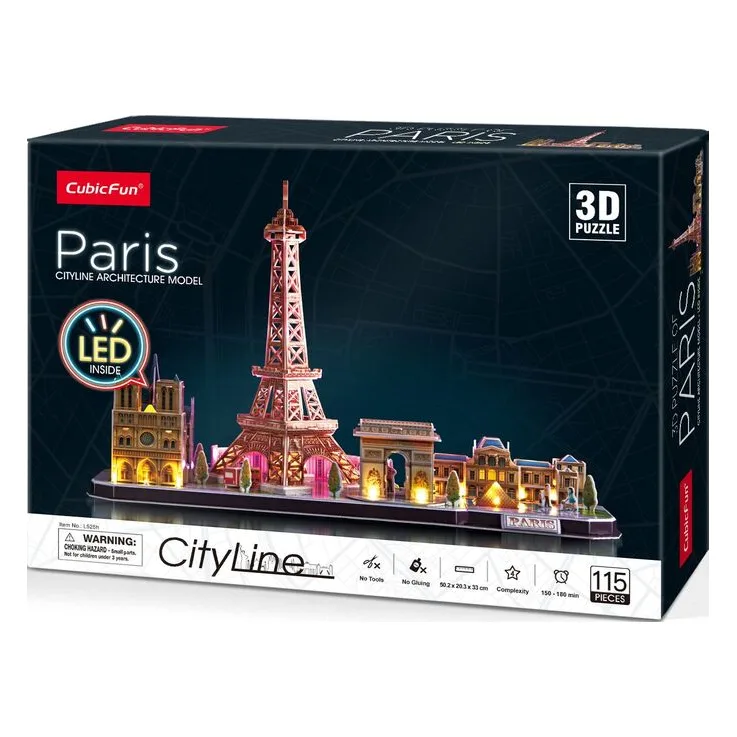 CubicFun Παζλ 3D LED-City Line Paris 115Τμχ (L525h)