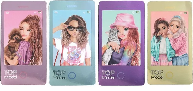 Top Model Μπλοκ Σημειώσεων Mobile-4 Σχέδια-1Τμχ (D13211)