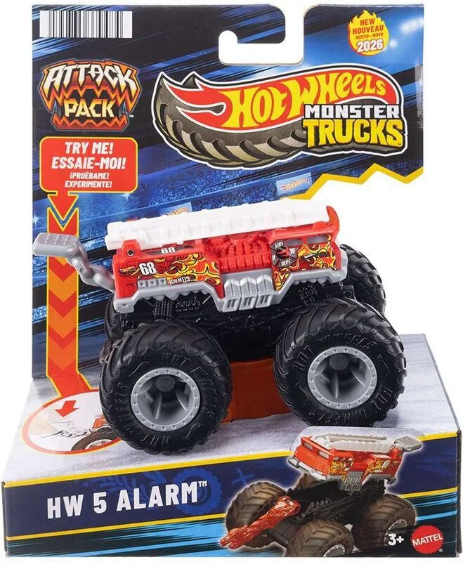 Hot Wheels Monster Trucks Οχήματα-Attack Pack-5 Σχέδια (JMK92) - φωτογραφία 3