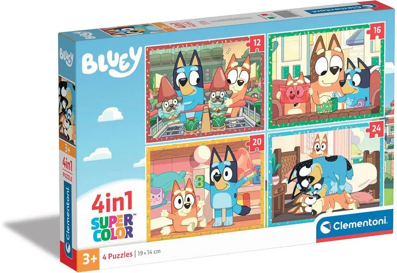 As Company Παζλ 4x12/16/20/24pcs Super Color Bluey - 1200-21530
