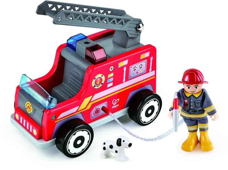Hape Early Explorer Ξύλινο Rescue Team Πυροσβεστικό Όχημα (E3024A)