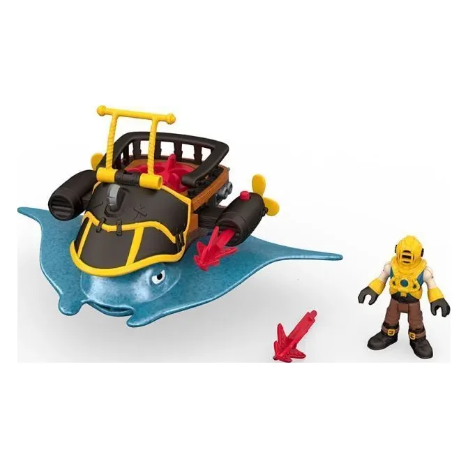 Fisher Price Imaginext-Πειρατικό Πλοιάριο-Πλάσματα Βυθού - 2 Σχέδια (DHH64)