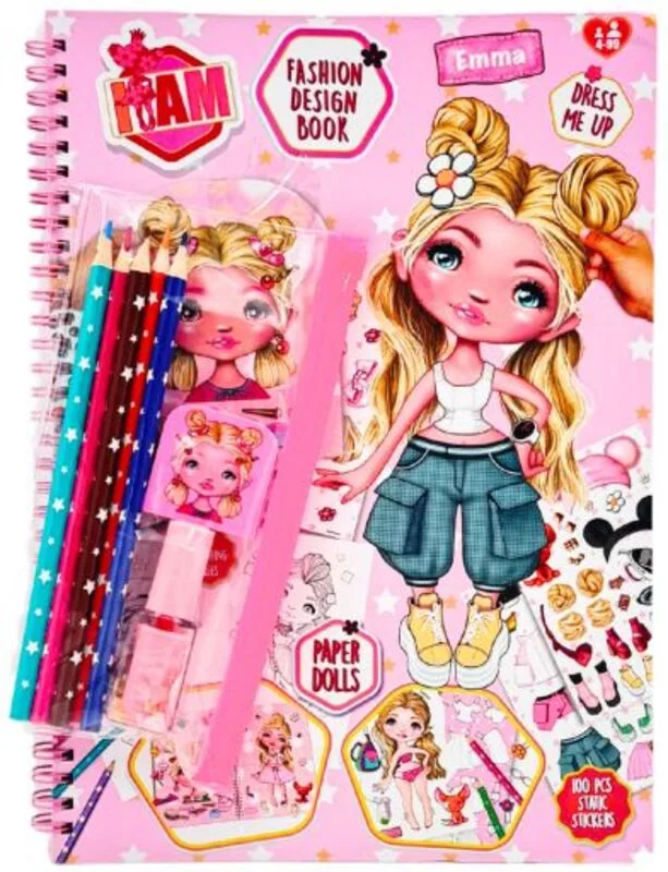 Canenco I Am Μπλοκ Δραστηριοτήτων Fashion Design S3-3 Σχέδια (IAM252253V2)