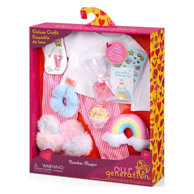 Our Generation Ενδυμασία Deluxe Pijama With Rainbow Pillow (BD30572Z) - φωτογραφία 2