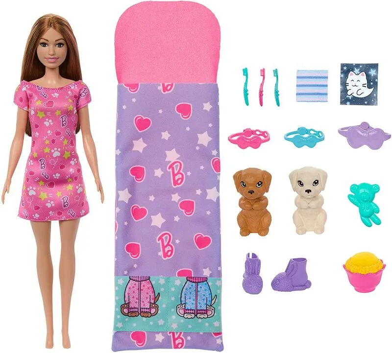 Barbie Sleepover Με Κουταβάκια (HXN01)