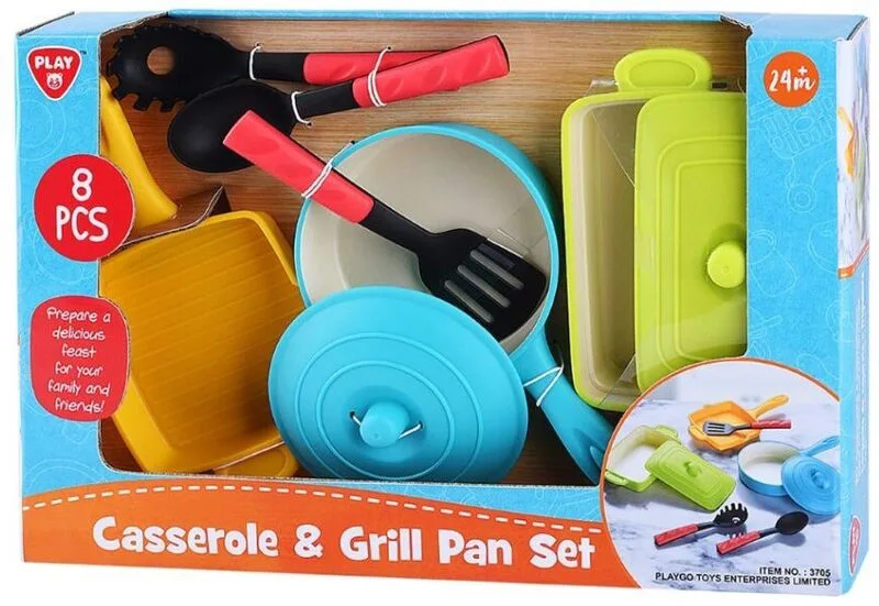 Playgo Σετ Κουζινικών Casserole & Grill Pan 8Τμχ (3705) - φωτογραφία 2