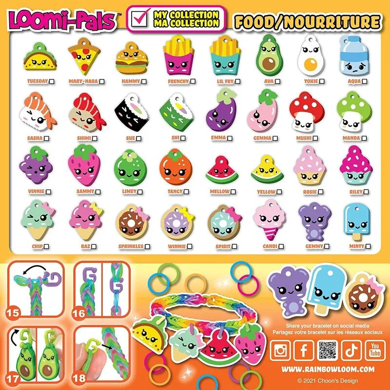 Rainbow Loom Loomi-Pals Food Bracelet (A0057) - φωτογραφία 7
