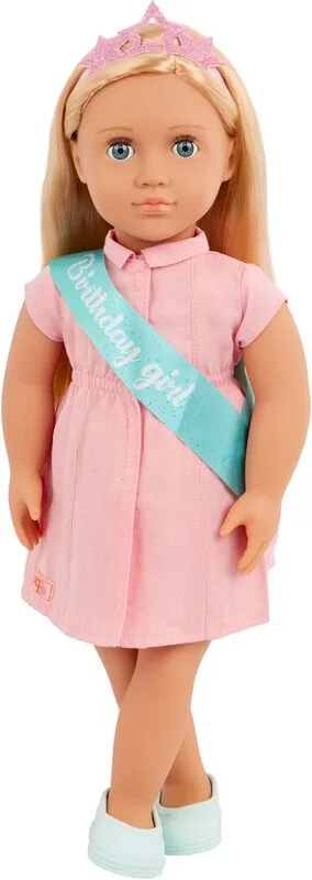Our Generation Κούκλα Brenna With Pink Dress Birthday Girl (BD31577Z) - φωτογραφία 3