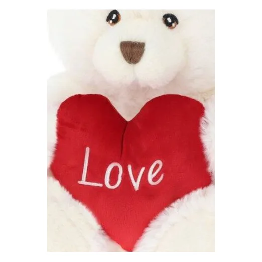 Keel Eco Λούτρινο Αρκούδα Harry With Heart Cream 30cm (SV3479)