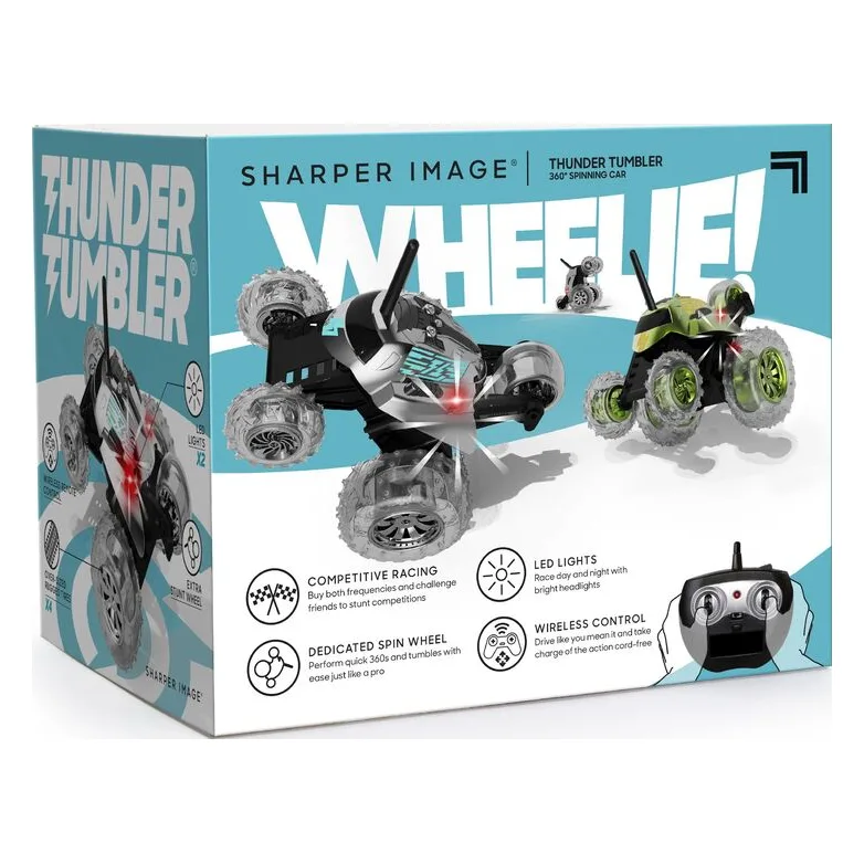 Sharper Image Τηλεκατευθυνόμενο Όχημα 360° Spinning Thunder Tumbler Silver (1261022230) - φωτογραφία 7