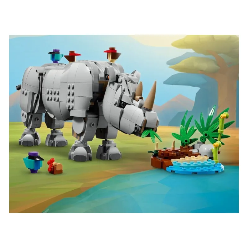 LEGO® Creator 3in1 Wild Animals: Majestic Rhino With Birds (31171) - φωτογραφία 3