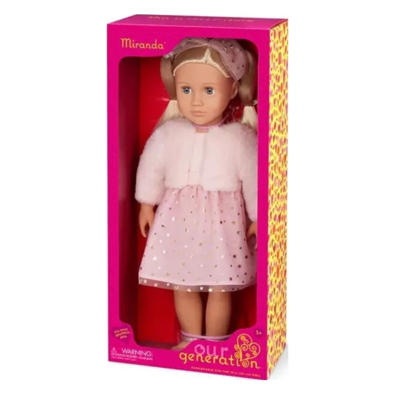 Our Generation Κούκλα Miranda With Pink Holiday Dress (BD31581Z) - φωτογραφία 2