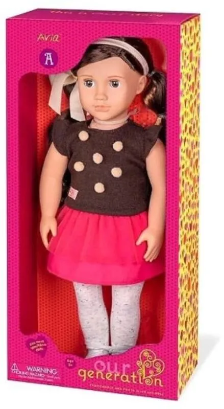 Our Generation Κούκλα Avia With Pom Pom & Polka Dot Tights (BD31257) - φωτογραφία 2