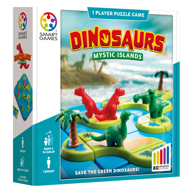 Smartgames επιτραπέζιο Το νησί των δεινοσαύρων (80 challenges)