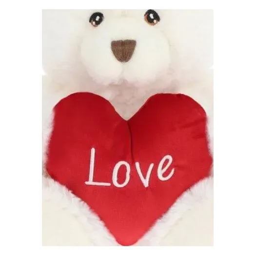 Keel Eco Λούτρινο Αρκούδα Harry With Heart Cream 45cm (SV3481)