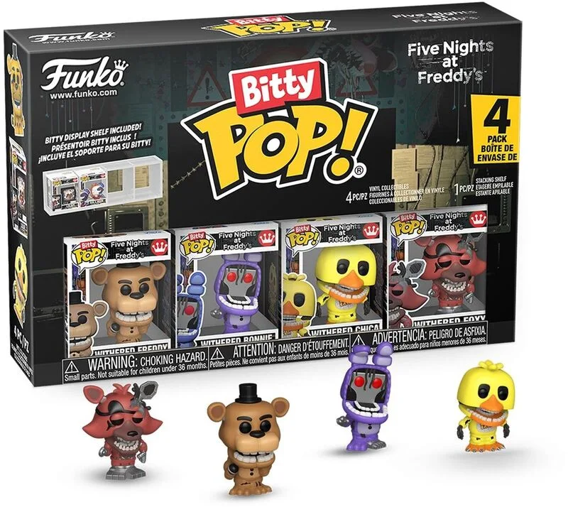 Bitty Pop!Withered Freddy,Bonnie,Chica & Foxy-Five Night At Freddy's Σετ 4Τμχ (114004)