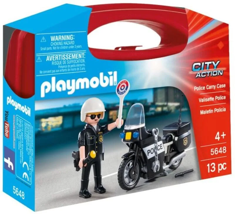 Playmobil® City Action - Βαλιτσάκι Αστυνόμος Με Μοτοσικλέτα - 5648 - φωτογραφία 2