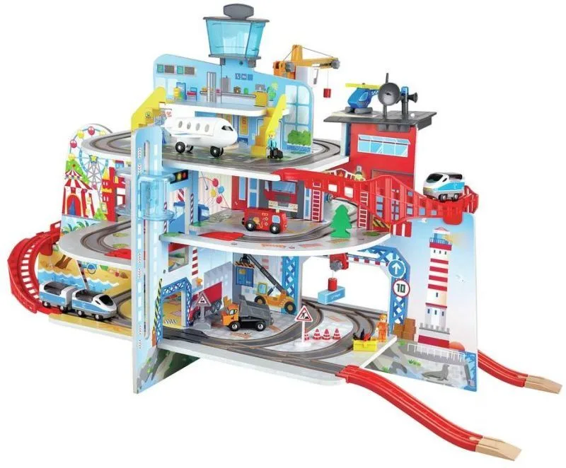 Hape Railway Ξύλινο Σετ Mega City (E3768A)